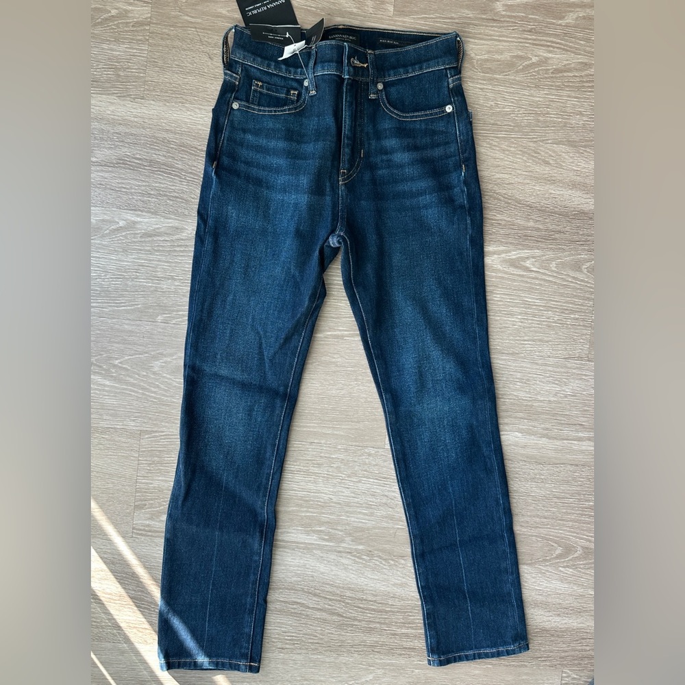 Banana Republic Women's High Rise Slim Dark Blue Jeans 25P